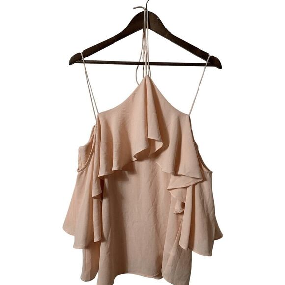 essue Tops - Essue Womens L Pink Off The Shoulder Shirt Top Blouse‎ Tank